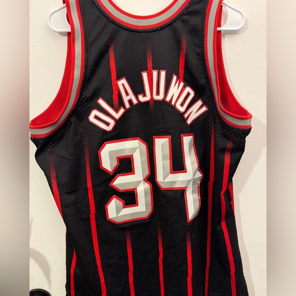 Size L Mitchell and Ness 90's Houston Rockets Hakeem Olajuwon Jersey Make Offer! - Picture 3 of 3